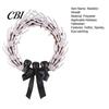 Scary Halloween Door Decor Skeleton Hand Wreath for Front Door, Gothic Spooky Hanging Garland Decoration with Black Bow And Skulls Wall Holiday Party