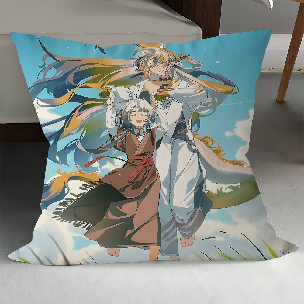 Arknights Shu Kissenbezüge Cartoon Sofa Dekorative Zuhause Doppelseitiger Druck Kurzplüsch Niedlicher Kissenbezug