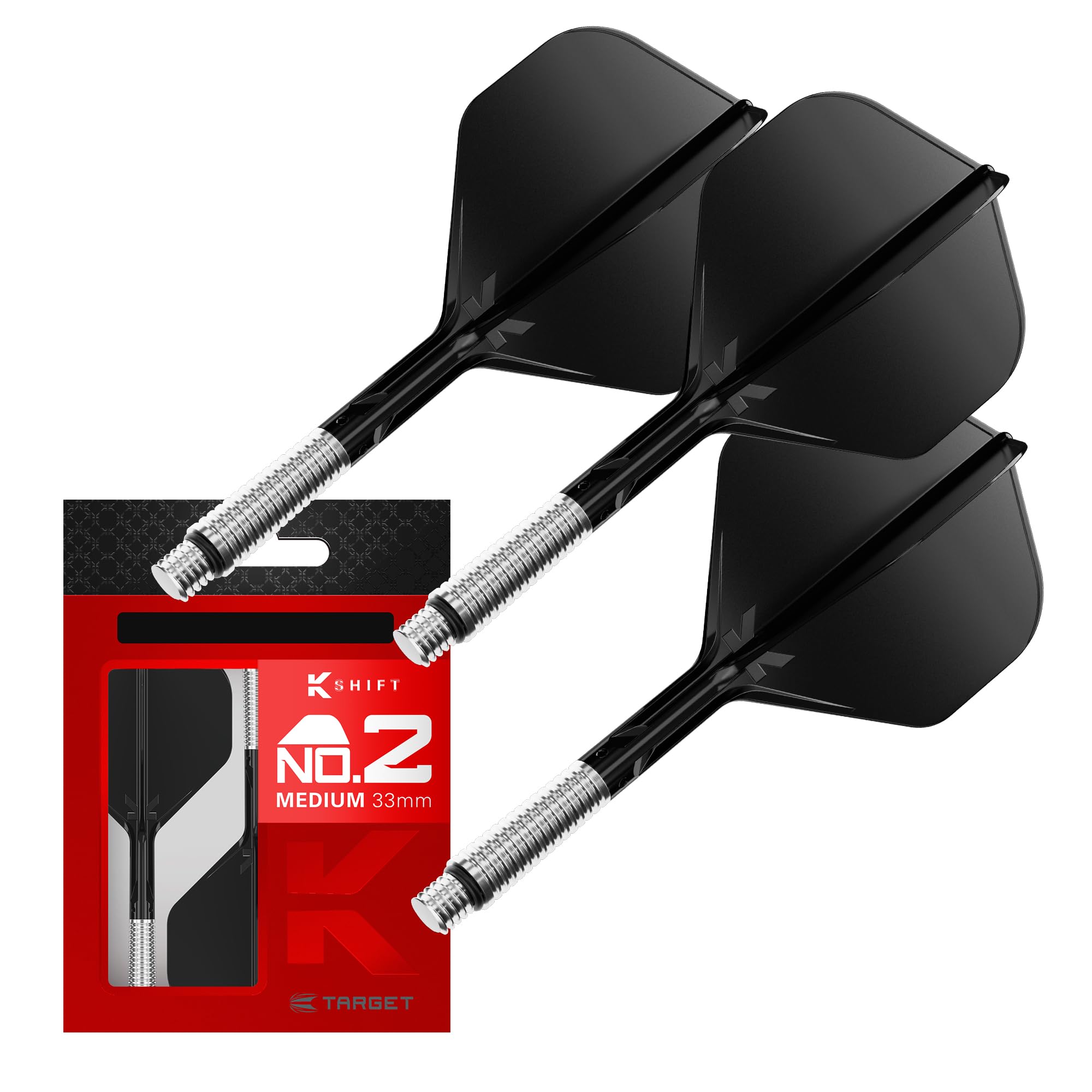 Target Darts K-SHIFT FLIGHT K Shift Flight & Shaft System Shift Spin Base NO2 Standard black 33mm