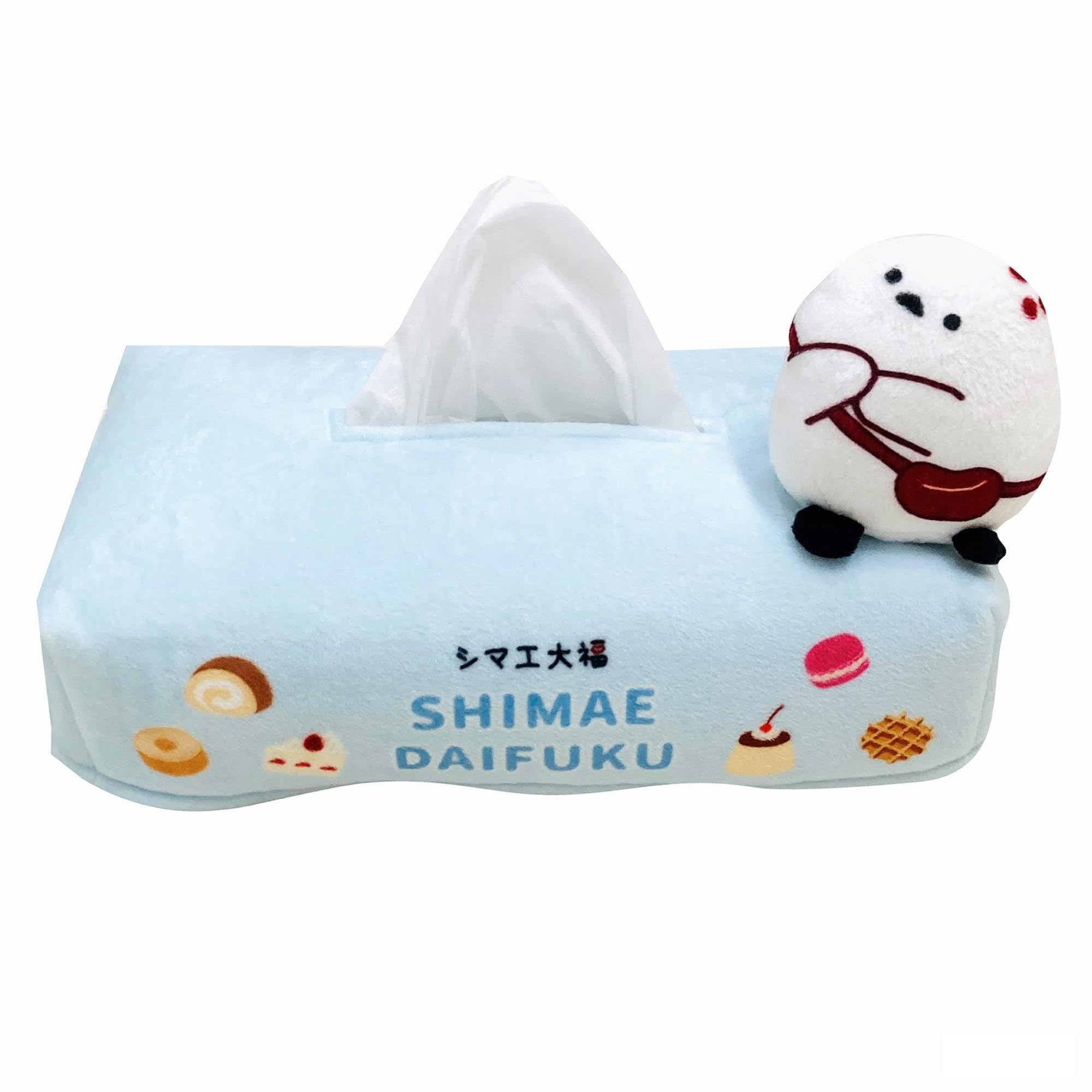 

MORIPiLO Чехол для салфеток Симаэнага (с маскотом Симаэ Дайфуку) Плюшевая игрушка, Милая, Синяя, 24x14x15см, Персонаж, Моришита Макура