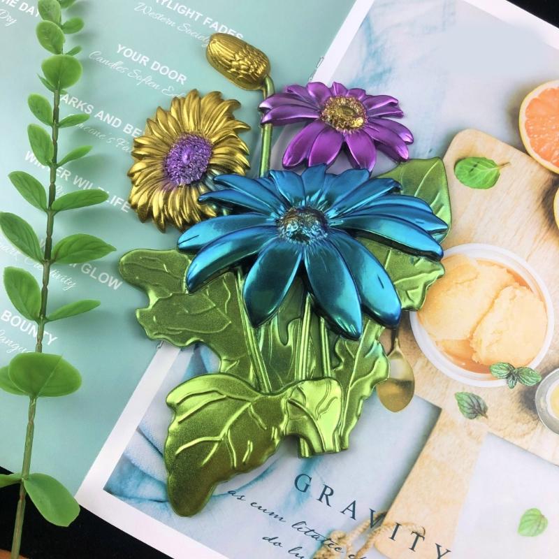 3D Sunflower Silicone Mold DIY Epoxy Resin Mold for Wall Desktop Decoration Hanging Pendant Concrete Plaster Mould Craft