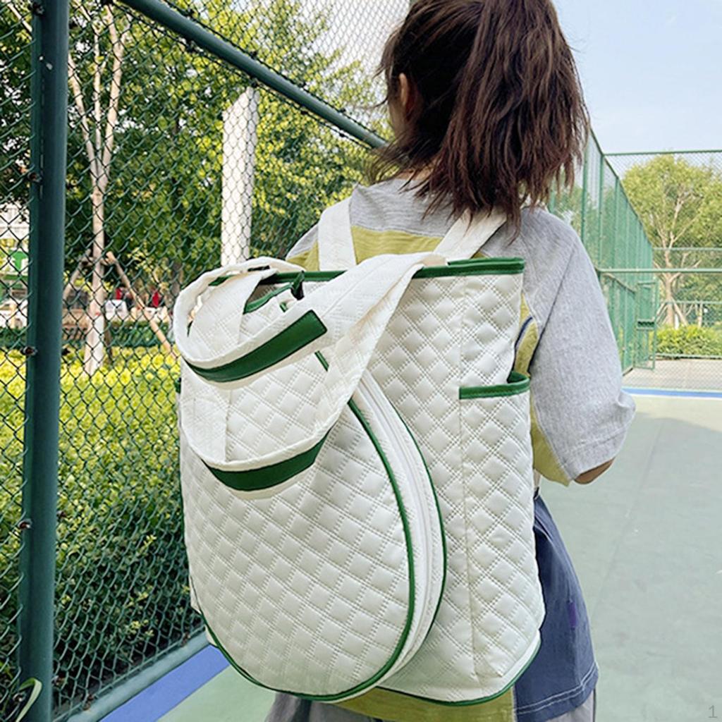 Tennistasche Schlägertasche Pickleball Rucksack Geräumige Reißverschlusstasche Schlägersportarten Schläger