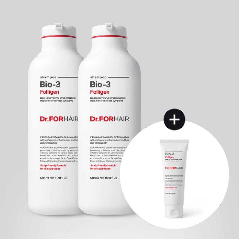 Dr.forHair [free Shampoo] Hair Loss Reduction Root Volume Improvement Polygen Bio 3 Shampoo 500mlx2 none