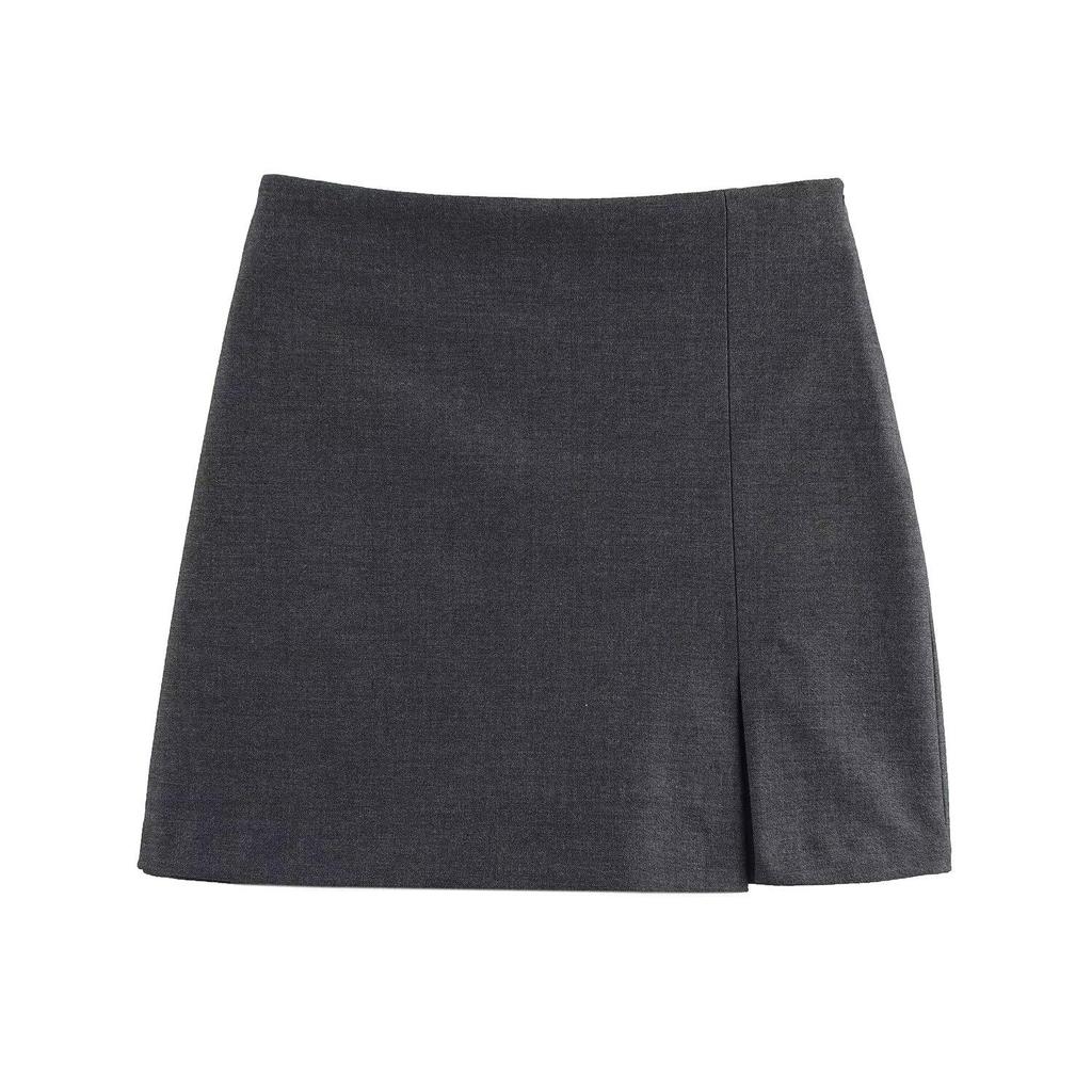 Spring 2025 Women's European-American Style Slit Hem Skirt Pants