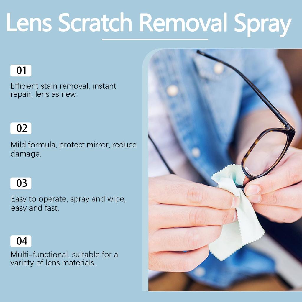 Lens Scratch Remover Repair Abrasion Scratch Renovation Eyeglass Lens Glass Blur Conditioner 100ml