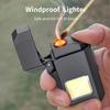 Torcia e accendino ricaricabili 2-in-1 con funzionamento a un clic adatti per campeggio, sopravvivenza, trasporto quotidiano, attrezzatura da campeggio, equipaggiamento