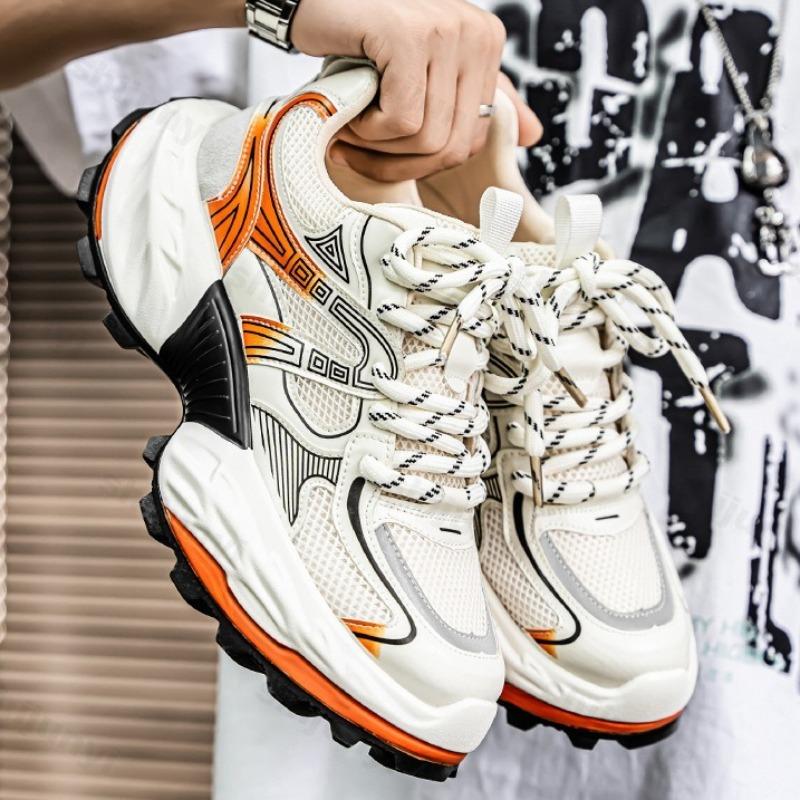 Fashion Men's 2025 Fashion Trend Height Increasing Lightweight Casual Shoes Summer Versatile Thick Soft Soled Sports Leisure Sneakers