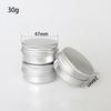 50PCS 10g 30g 50g 100g Aluminum Tin Jars Empty Cosmetics Container Metal Candle Jars with Lids Lip Balm Pot Face Eye Cream Box