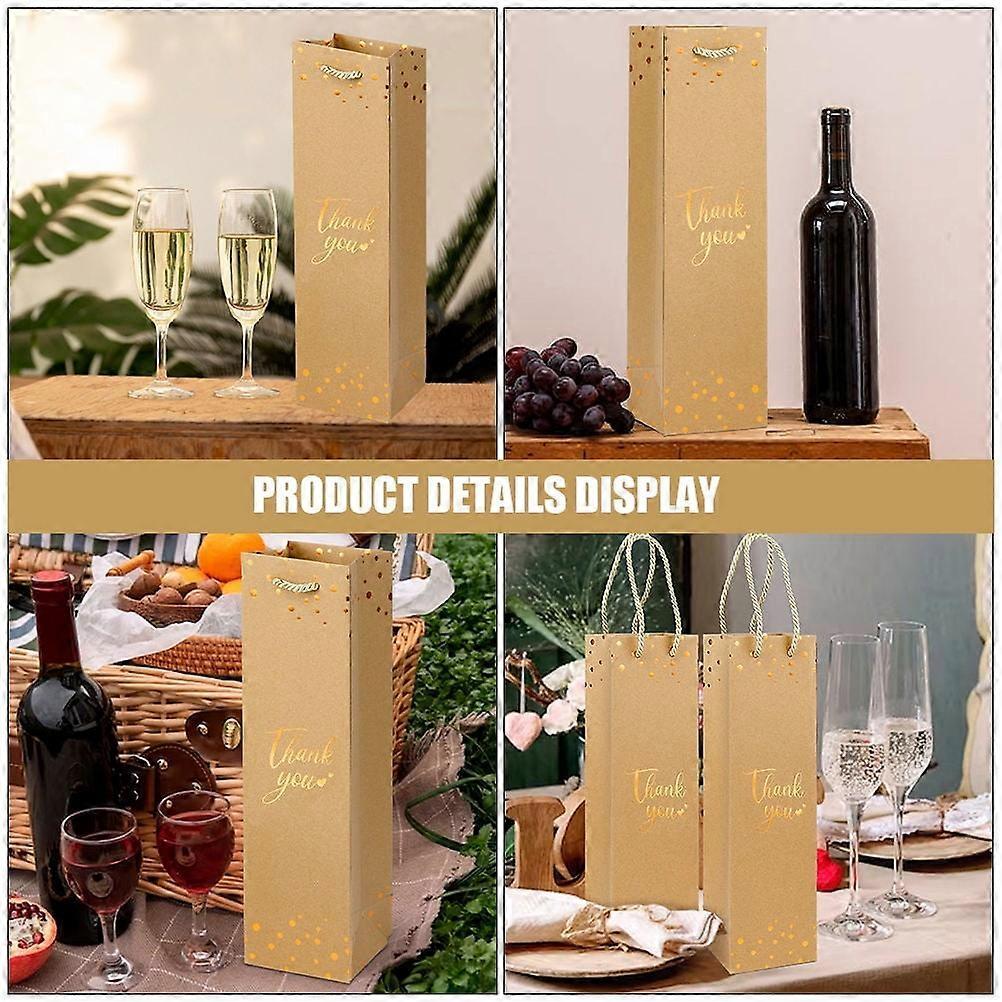 The Khaki Wine Gift Bag Is Made of Kraft Paper and Is Perfect for Storing 12 Wine Bottles.