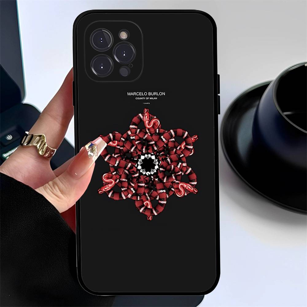 Fashion Burlons Design-Marceloes Phone Case For IPhone 14 Plus 13 Mini 11 16 15 17 Pro Max Protection Shockproof