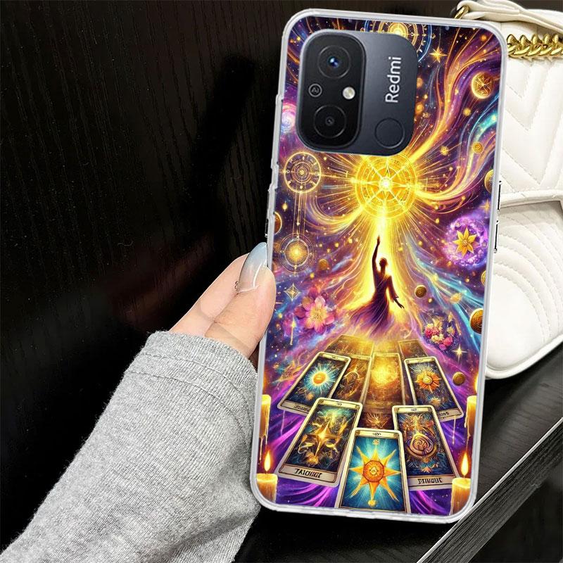 Witch Tarot Card Case for Xiaomi Redmi 14C 13C 13 12C 12 10C 10 10A Phone Cover 9C 9 9A 9T 8 8A 7 7A 6 6A K70 K40 K20 Pro
