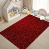 Black Gold Vintage Scroll Floral Pattern Carpet Luxury Elegant Style Easy Clean Rug for Living Room Bedroom Home Decor