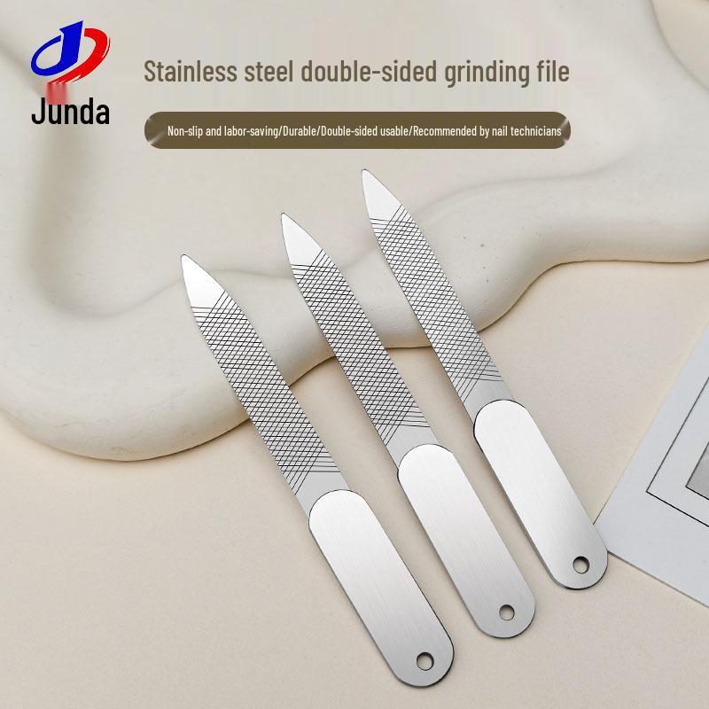 

New Stainless Steel Double-Sided Nail File - Beauty Nail Surface Grinder