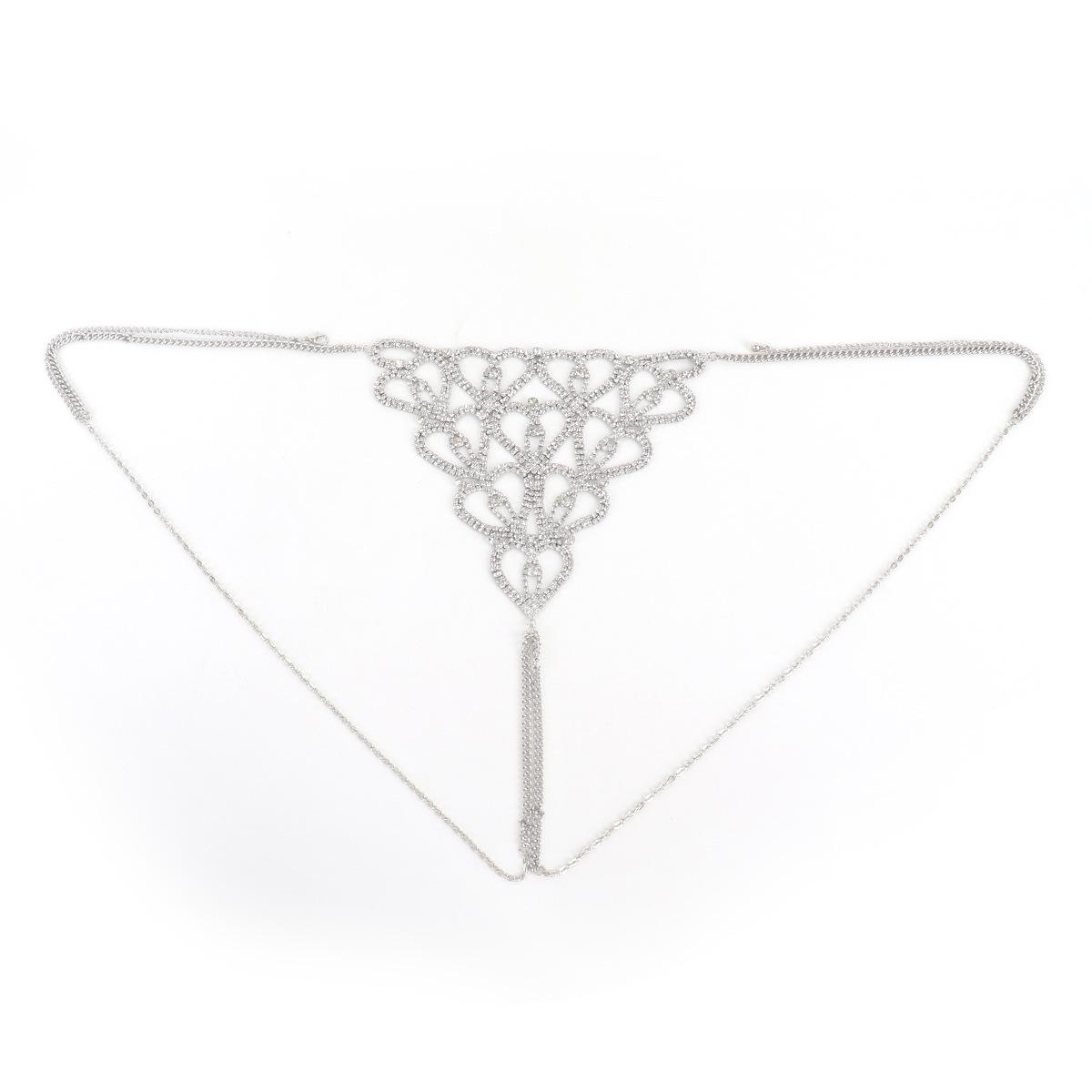 

Европейская и американская геометрическая цепочка для тела в виде сердца со стразами - Сексуальное клубное украшение для женщин