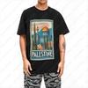 Palästina Rundhals Kleidung Oberteile Unisex T-Shirt für Mama Papa Freunde Bedeutungsvolle Geschenke Sommer Lässig Bequem Weiches Baumwoll-T-Shirt Oberteil