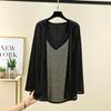 Women's Summer Tencel Hooded Cardigan - Solid Color Long Sleeve Shawl, Loose Plus Size AC Shirt Jacket