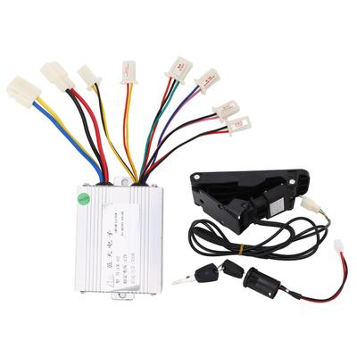 Kit de Conversion pour Vélos Électriques 12V 500W Contrôleur de Moteur à Balais avec Pédale d'Accélérateur au Pied pour Scooters Électriques