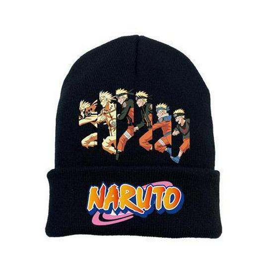 Pletená čepice Anime Naruto & Sasuke - Teplá zimní móda pro muže a studenty