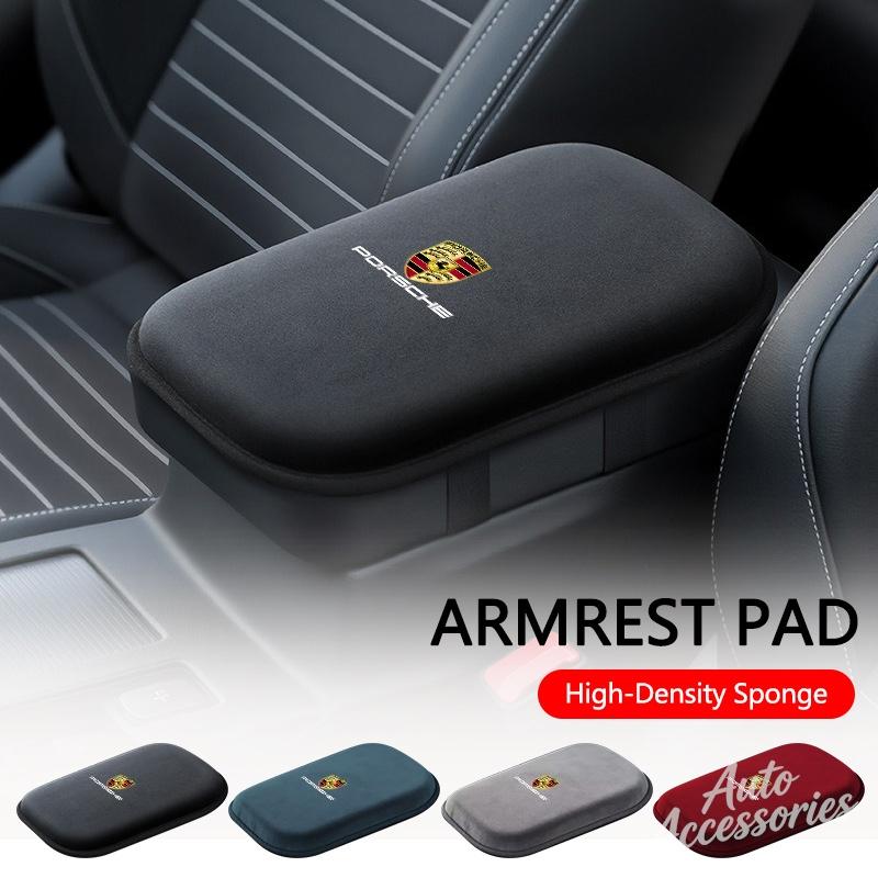 Car Plush Armrest Pad For Porsche Cayenne Panamera Macan 911 918 Taycan Boxster Cayman HighDensity Sponge Center Console Cushion FE3