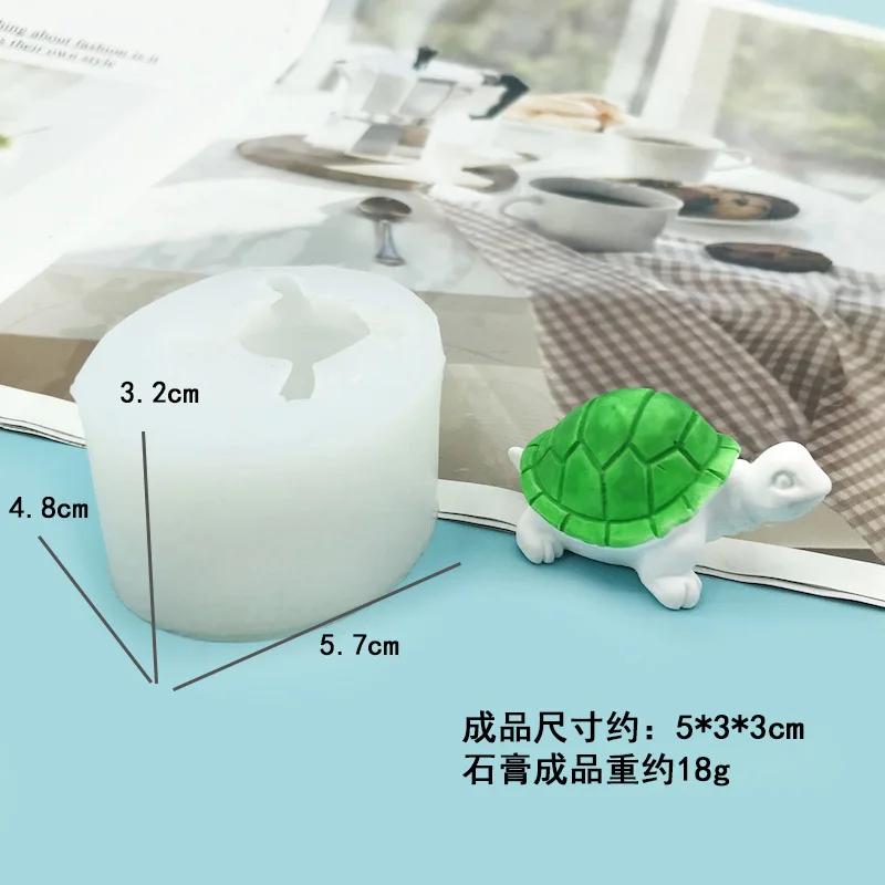 

Cute Turtle Silicone Candle Mold 3D Mini Animal Chocolate Fudge Ice Baking Mould Handmade Soap Resin Crafts Plaster Making Tools