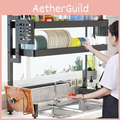 Single Or Double Layer Dish Drying Rack With Drainage System For Kitchen Use