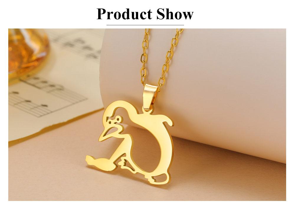 Cazador Walking Penguin Women's Necklace Cute Stainless Steel Animal Neck Chain Birthday Valentine Gift 2026 Jewelry New Trendy