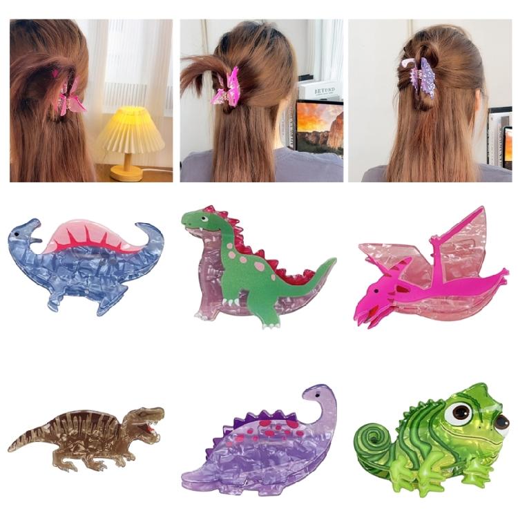 Stylish Dinosaur Hair Clip Acrylic Hairpin Hair Decoration Headpieces Hair Ornament For Parties Weddings Everyday Wear