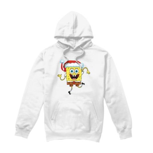SpongeBob SquarePants Mens Santa Hat Christmas Hoodie