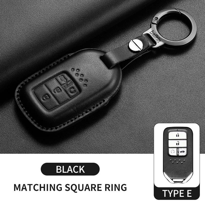 Leather Car Remote Key Case Cover Shell for Honda Civic 11th 2022 for Honda 2022 2023 2024 Civic for Accord CR-V HR-V Pilot