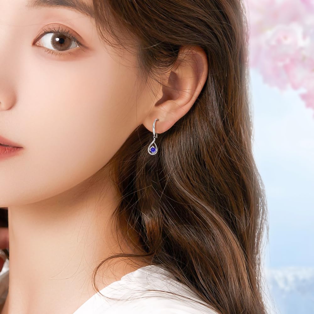 Naniwaai Popular Birthstone Drop Hypoallergenic 18K Gold Brachila Plated 925 Hook Wedding Commuting Jewelry Women's Earrings, Earrings, Earrings,