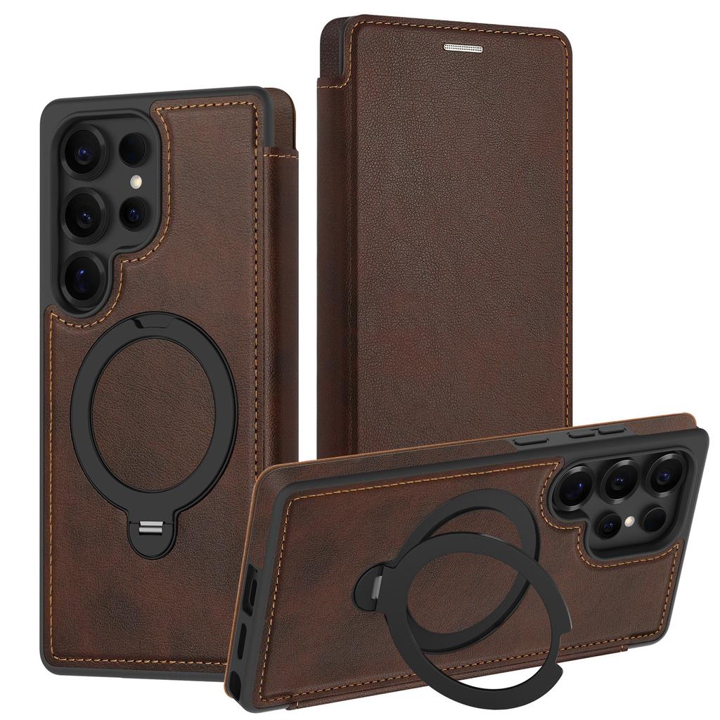 Magnetic Phone Case for Samsung Galaxy S26 Ultra S25 Edge S24 Fe S23 Plus S22 A36 A56 A57 A55 A17 A26 Card Holder Leather Cover