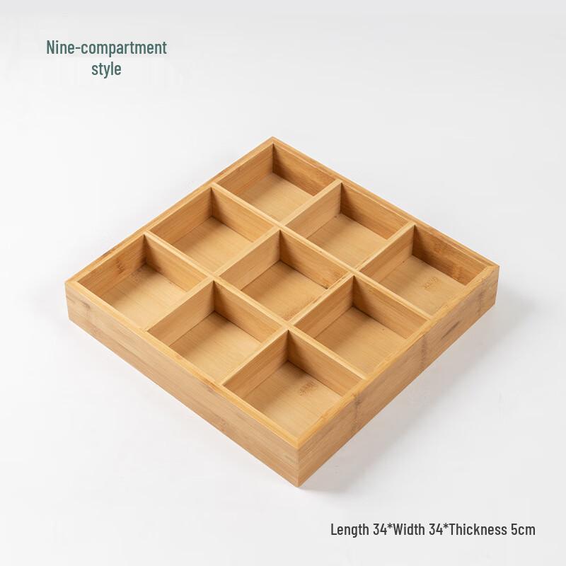 Chinese Style Multi-compartment Bamboo Serving Tray