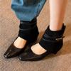 Keep version~ French retro inner height increase cool boots women's new versatile fashion short trouser boots thin boots