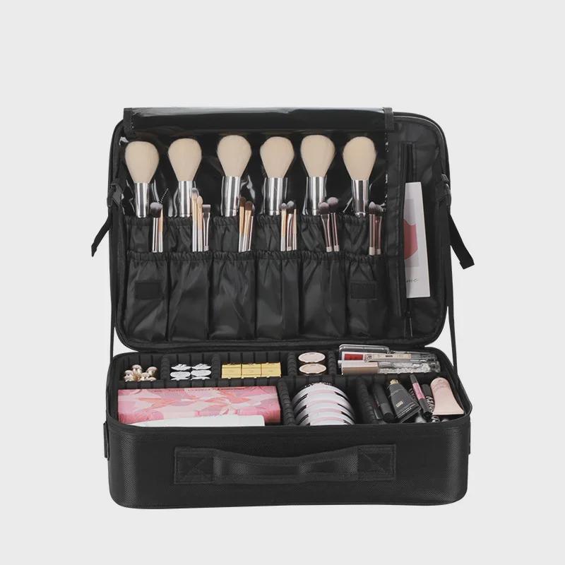 Women's Large-Capacity Portable Cosmetic Bag - Professional Makeup Artist Storage and Tattoo Tool Organizer
