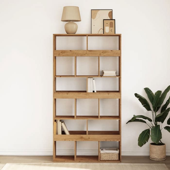 VidaXL Bibliothèque chêne artisanal 100x33x187,5 cm bois d'ingénierie, étagère à livres, étagère de rangement, armoire 3309383