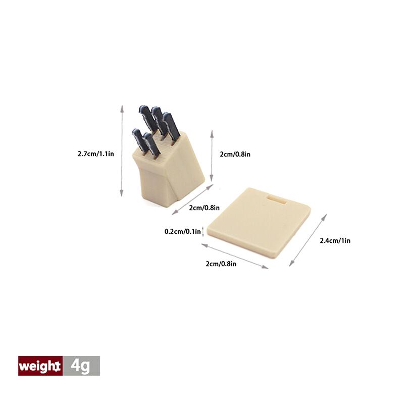 Dollhouse Miniature Cutting Tool Mini Cutter Holder Cutting Board Model Ornament Scene Kitchen Decor Toys Dollhouse Accessories
