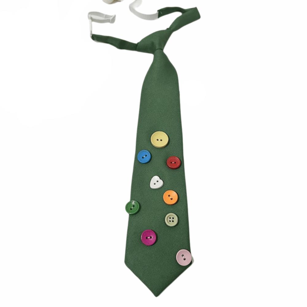 Multicolor Lazy Neckties Colorful Buttons Rubber Band Tie Creative Shirt Tie  School Uniform