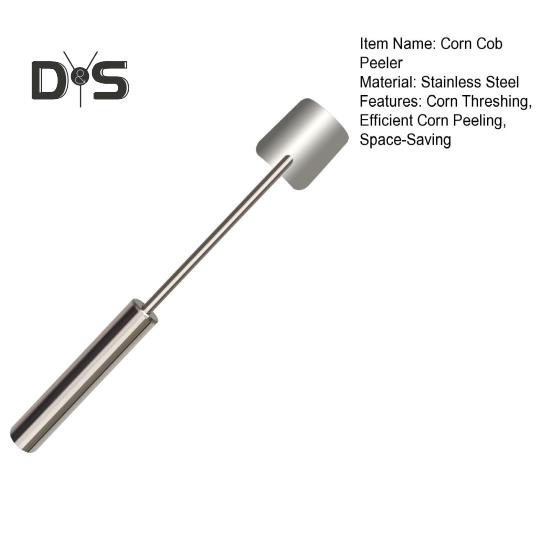 Verktøy for å skrelle maiskolber i rustfritt stål Magisk maisstripper Enkel maiskvern med langt håndtak Skarpt blad Kjøkkenredskap for hjemme- og restaurantbruk