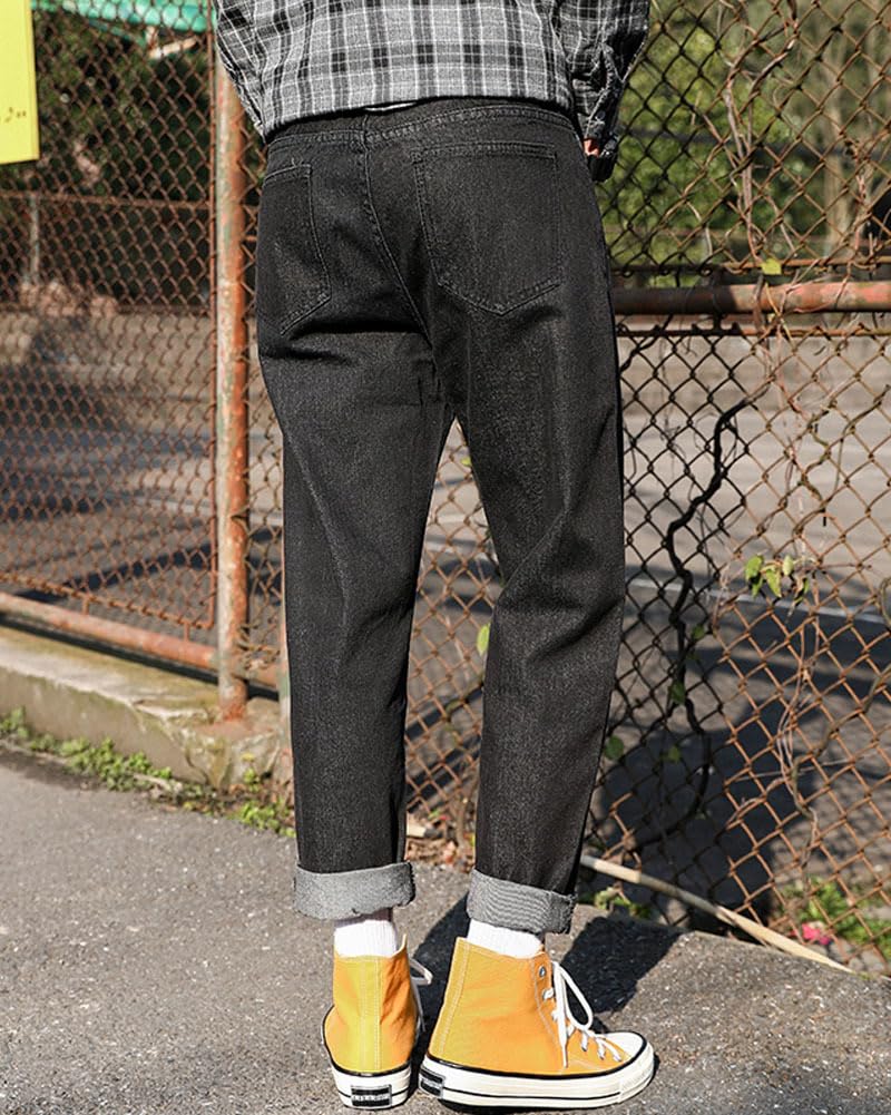 Soinnga Sarouel Denim Wide Leg Jeans Men's Pants,