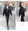 Women's Diamond-Studded Denim Jacket: Stylish, Loose Fit, Mesh-Spliced, Short Top for Early Spring 2022