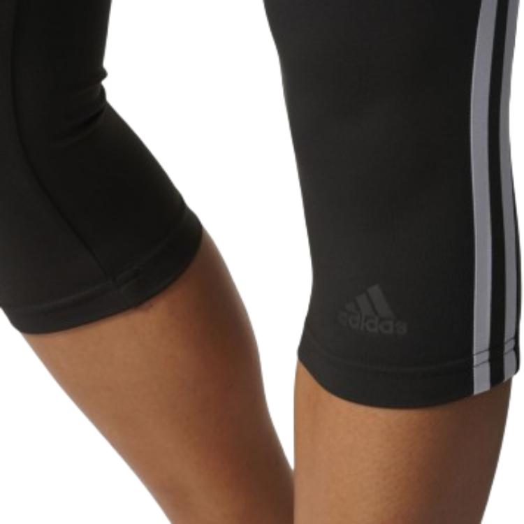 adidas Designed2Move 3 Paski Dopasowane Wszechstronne Spodenki Sportowe 3/4 Damskie Spodenki Czarne BQ2045