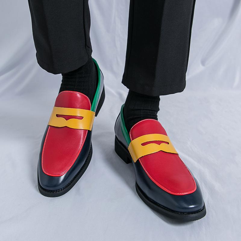 Fashion Handmade Men Coiffeur Shoes Stylish Flats Mens Slip on Club Shoes Classic Men Shoes for Wedding Non-Slip Men's Walking Footwear