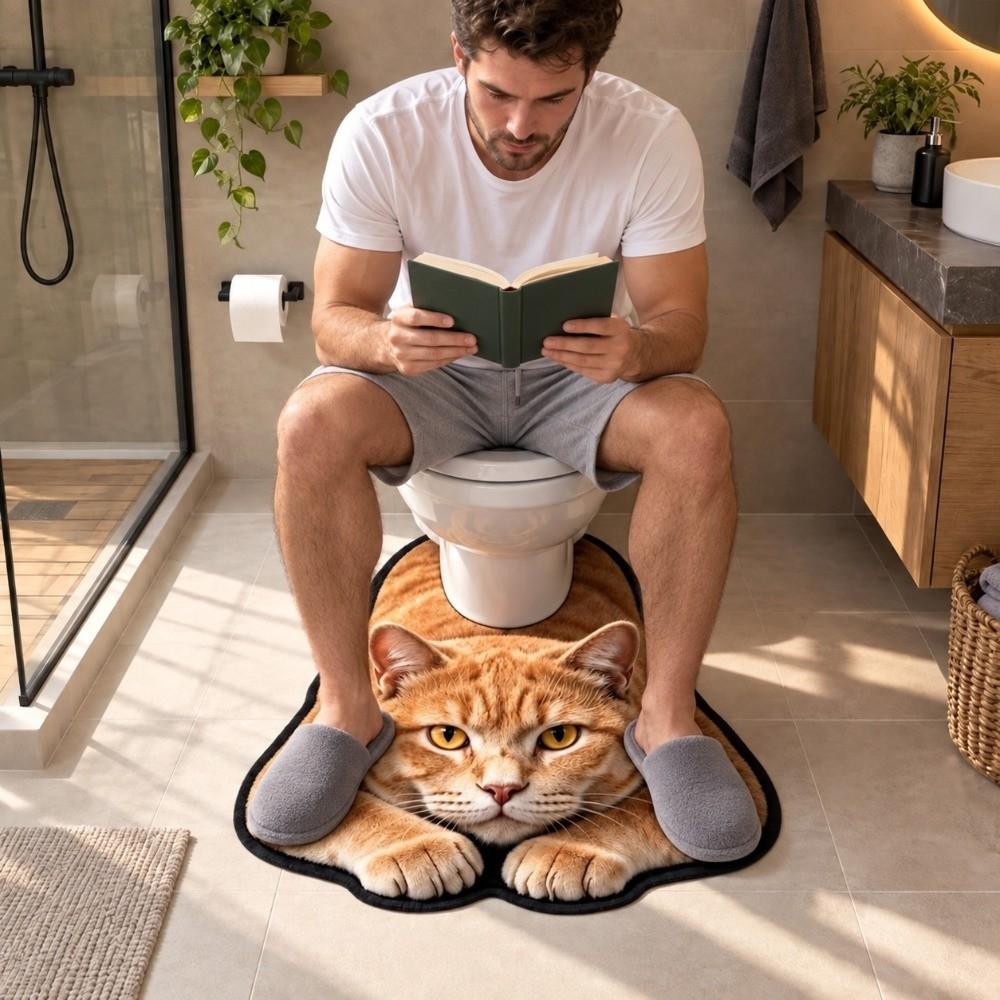 Non-slip Lifelike Animal Toilet Floor Mat 40×50CM 50×60CM Toilet Floor Mat Bathroom Decor