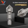 Six-Flute 90° Chamfer Woodworking Countersink Tool 