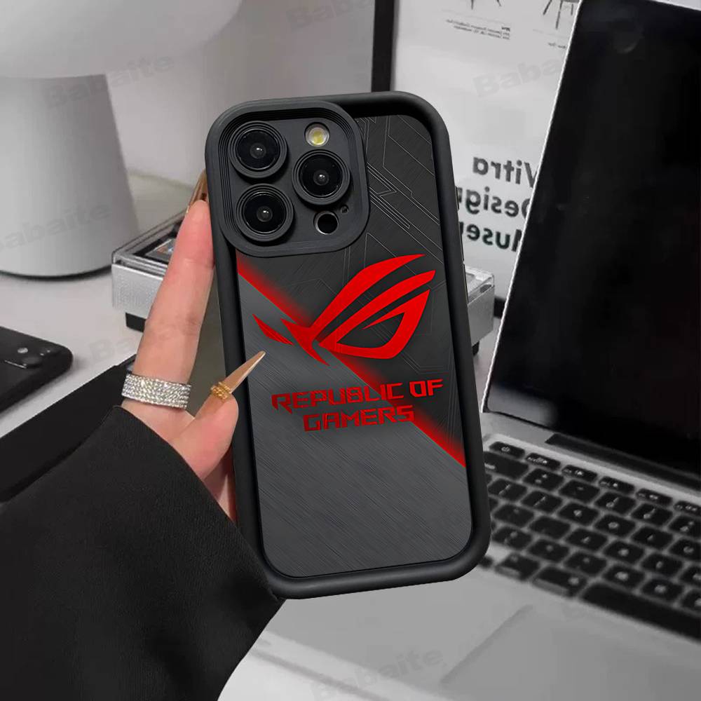 A-AsuS-S R-ROG LOGO Handyhülle Für IPhone 17 16 15 14 13 12 11 Pro Max Plus Silikon Stoßfeste Hülle