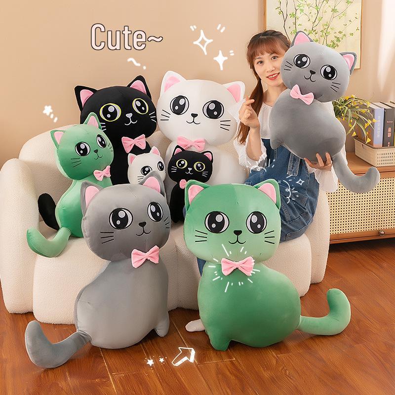 

Cross-Border Cartoon Cat Pillow Plush Toy: Cute Home Decor & Children’s Birthday Gift Doll 30cm (0.25kg) білий