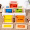 Color Wooden Classification Coin Box Toy For Cognitive Skill Fine Motor Training