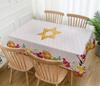Shana Tova Wasserdichte Tischdecke für Tischdekoration Wiederverwendbar Rosch Haschana Jüdischer Feiertag Küche Esstischdecke Party-Dekoration