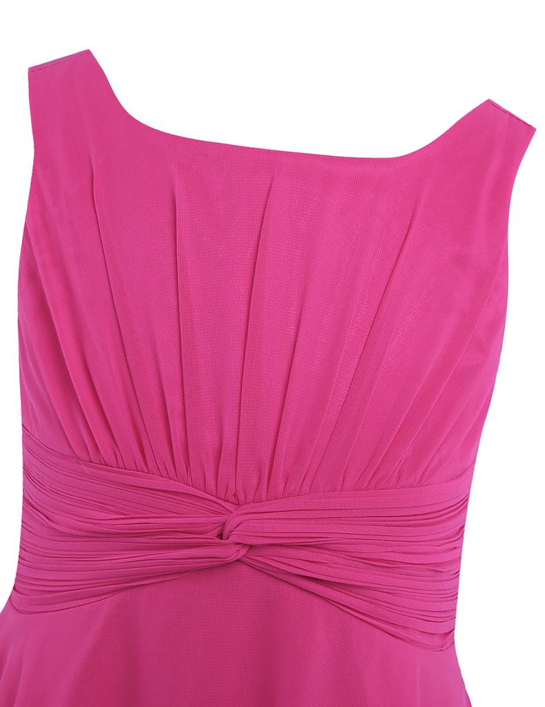 Abito da ragazza di fiori con volant in chiffon annodato in vita per ragazze. Spettacolo principessa, matrimonio, damigella d'onore, compleanno