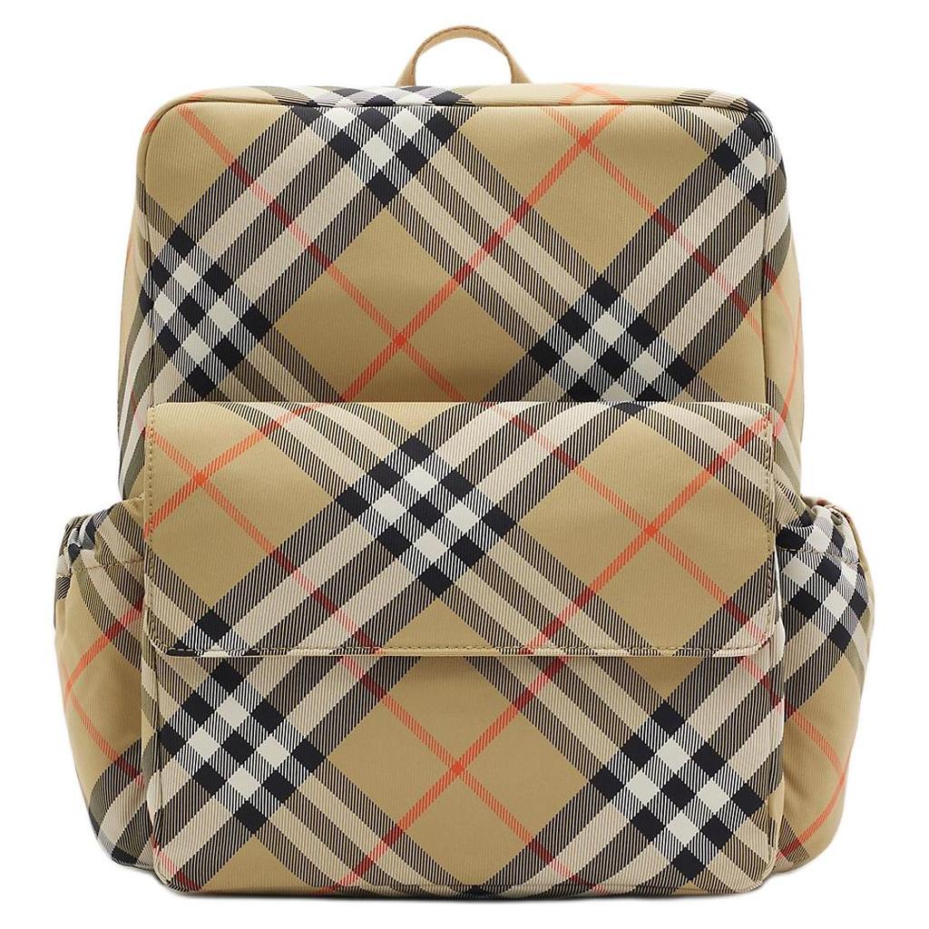Burberry Zkontrolujte plátěný batoh béžový více kapes ležérní denní cestování do práce 80898461